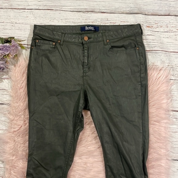 Boden Mayfair Modern Coated Green High Rise Skinny Jeans - Picture 7 of 10
